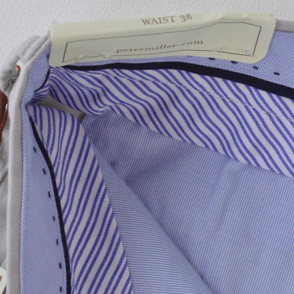 NEW Peter Millar Mens Shorts Golf Light Grey Twill - Picture 11 of 11